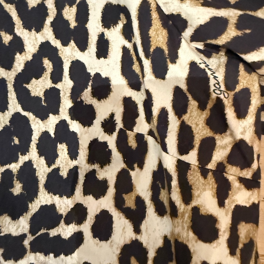 GANNI Peplum tie top in Leopard - Picture 5 of 6